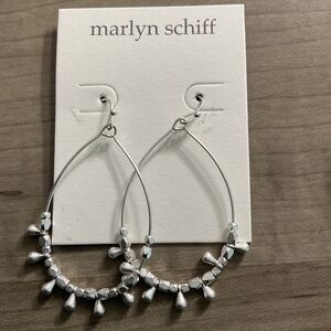 Marlyn Schiff Silver Tear Drop Earrings